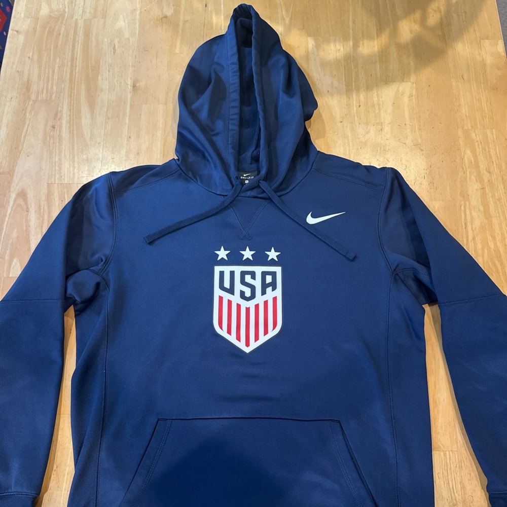 Nike Team USA Men's Olympic Sweatshirt Small, Navy Blue, Dri-Fit